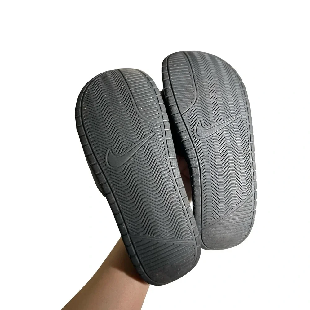 Nike Benassi JDI Black Rose Gold Metallic Slides Sandals 343881-007 Womens 11